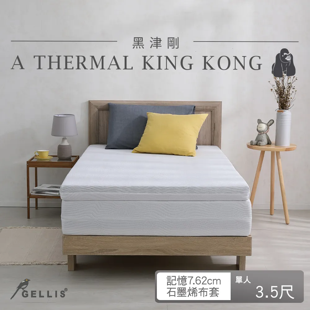 鵲利仕可收納防螨抗菌釋壓記憶薄床墊_單人加大3.5尺7.62cm厚GMM-TN03576HD 歷史價格詳細信息