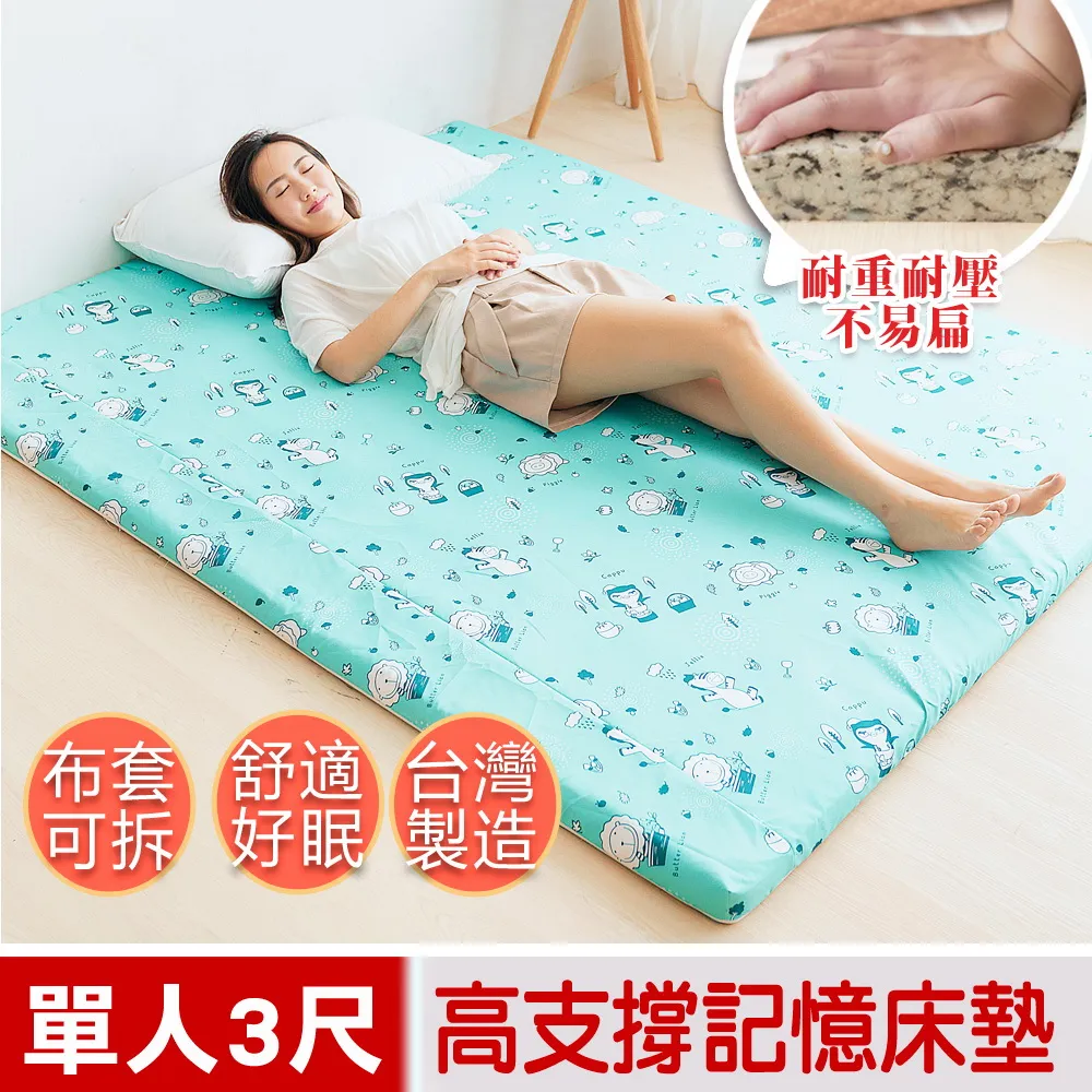 #可拆洗 記憶床墊/雙人床墊/學生床墊《5尺8cm全記憶波浪雙人記憶床墊》-瑜憶森活館 歷史價格詳細信息