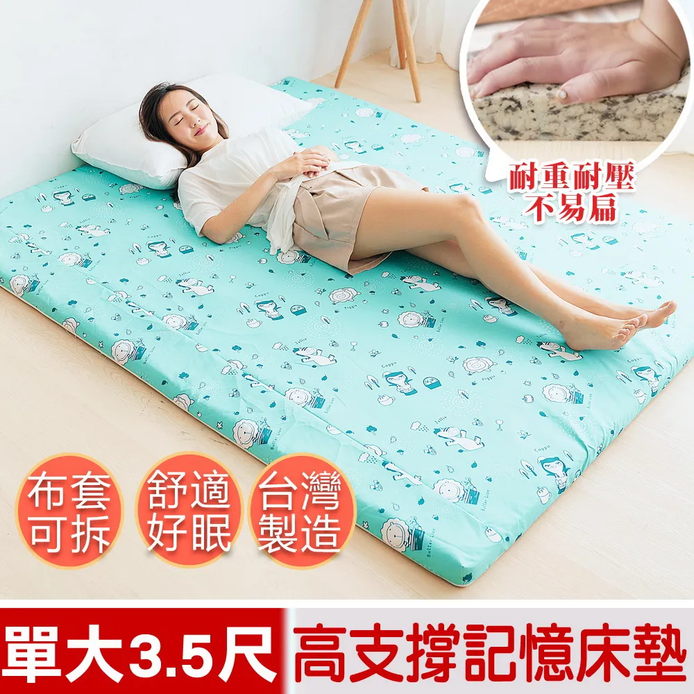 #可拆洗 記憶床墊/雙人床墊/學生床墊《5尺8cm全記憶波浪雙人記憶床墊》-瑜憶森活館 歷史價格詳細信息