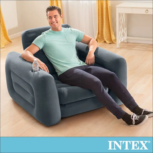 INTEX 單人野營充氣床-寬72cm(灰藍色)(67998) 歷史價格詳細信息