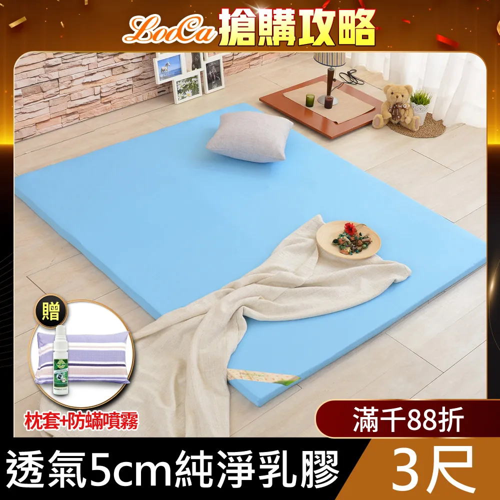 【LooCa】吸濕排汗5cm仿拉菲草冬夏兩用床墊-單人3尺(共2色) 歷史價格詳細信息