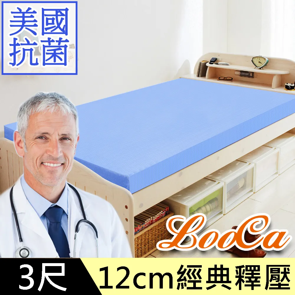 【LooCa】美國抗菌12cm釋壓記憶床墊(雙人5尺) 歷史價格詳細信息