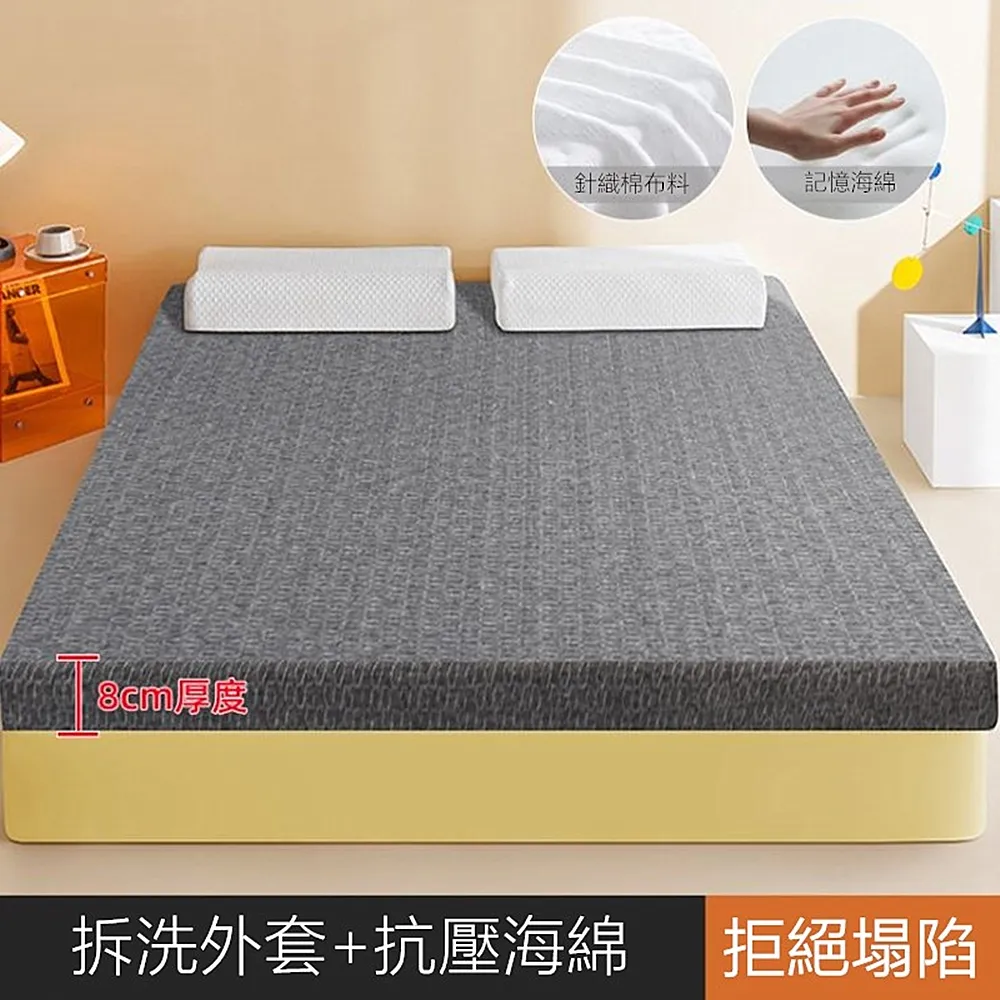 可拆洗記憶海棉家用床墊軟墊加厚10cm榻榻米可折疊不塌-默認最小規格價錢  其它規格請諮詢客服 歷史價格詳細信息