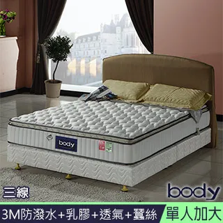 3M系列-Body三線乳膠+3D透氣防蹣防潑水蜂巢獨立筒床墊-單大3.5尺 歷史價格詳細信息