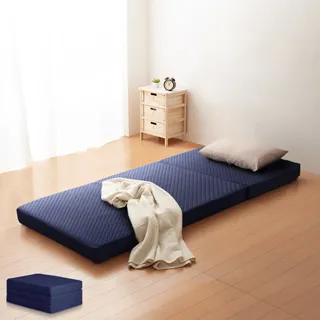 【Cest Chic】二代目日式三折獨立筒彈簧床墊-幅120cm-藍 歷史價格詳細信息