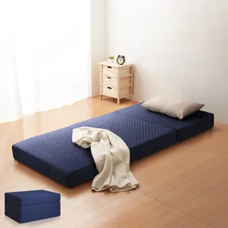 【Cest Chic】二代目日式三折獨立筒彈簧床墊-幅120cm-藍 歷史價格詳細信息