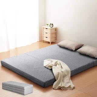 【Cest Chic】二代目日式三折獨立筒彈簧床墊-幅120cm-藍 歷史價格詳細信息
