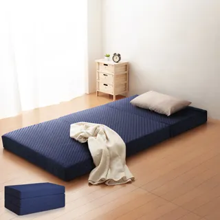 【Cest Chic】二代目日式三折獨立筒彈簧床墊-幅120cm-藍 歷史價格詳細信息
