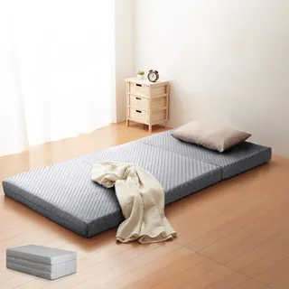 【Cest Chic】二代目日式三折獨立筒彈簧床墊-幅120cm-藍 歷史價格詳細信息