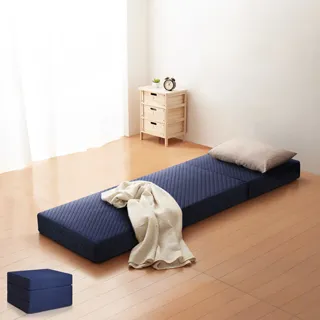 【Cest Chic】二代目日式三折獨立筒彈簧床墊-幅120cm-藍 歷史價格詳細信息