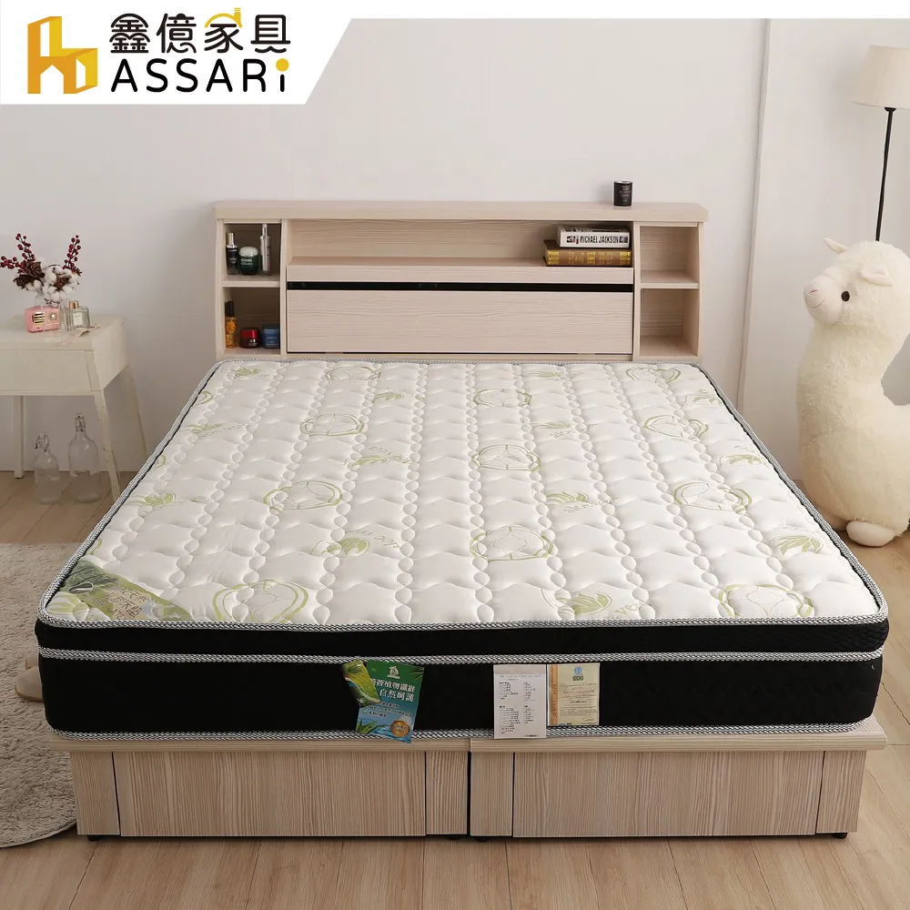 ASSARI-艾斯乳膠竹炭紗硬式三線獨立筒床墊-單人3尺/單大3.5尺/雙人5尺/雙大6尺 歷史價格詳細信息