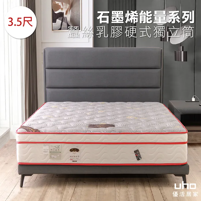 【UHO】石墨烯蠶絲乳膠蜂巢獨立筒床墊(3.5尺單人/5尺雙人/6尺雙人加大) 歷史價格詳細信息