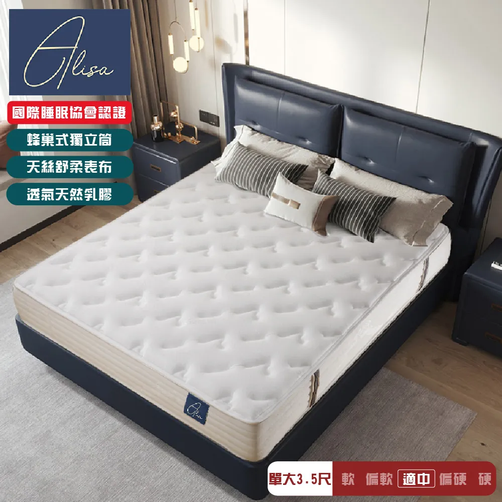 Alisa 乳膠護脊防塌陷抗菌獨立筒床墊-單人3.5尺 歷史價格詳細信息