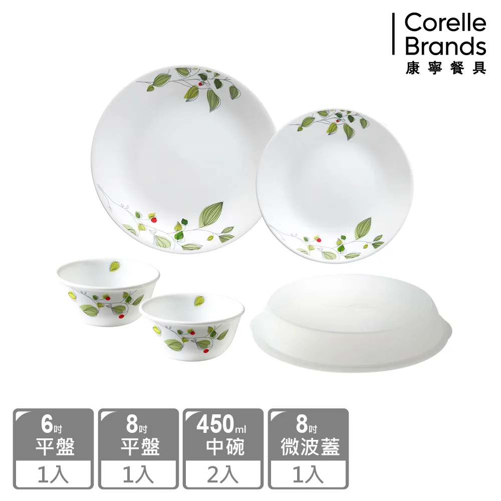 CORELLE 康寧 綠野微風5件式餐盤組-E01 歷史價格詳細信息