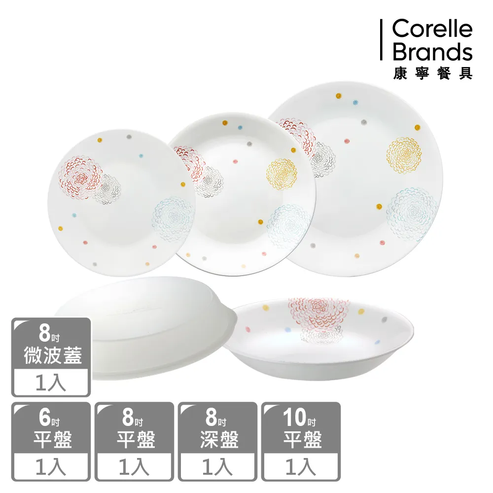 【美國康寧 Corelle】繽紛美夢5件式餐盤組(E03) 歷史價格詳細信息