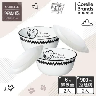 【美國康寧 CORELLE】SNOOPY 經典語錄2件式餐碗組-B01 歷史價格詳細信息