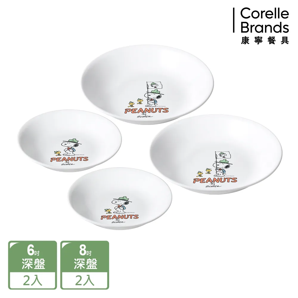 【美國康寧 CORELLE】SNOOPY 露營趣 4件式8吋餐盤組-D04 歷史價格詳細信息