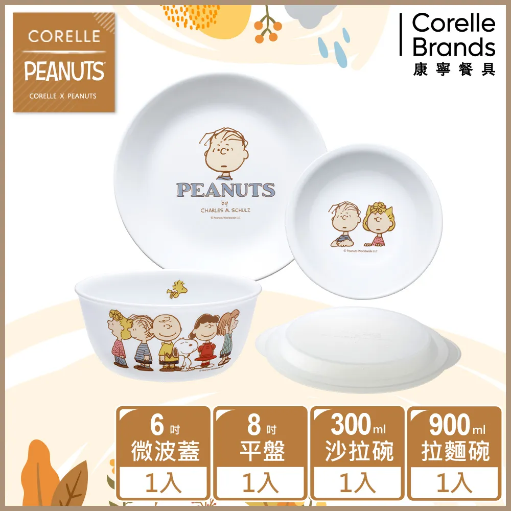 【美國康寧 CORELLE】SNOOPY 4件式超值餐碗組-D16 歷史價格詳細信息