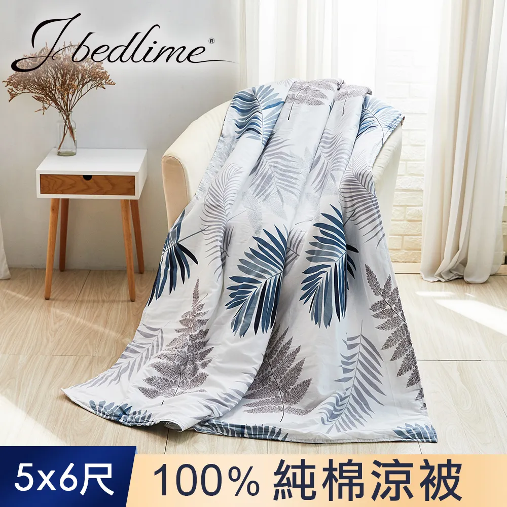 【J-bedtime】100%純棉四季舖棉涼被5X6尺-飄葉自然 歷史價格詳細信息