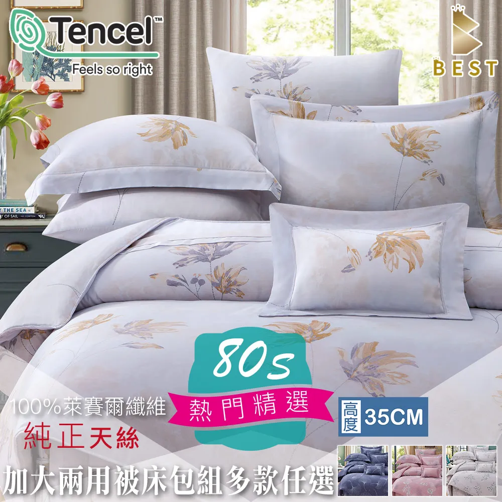 【BEST寢飾】100%純天絲80支  加大6尺 八件式鋪棉床罩組 佛卡洛 歷史價格詳細信息
