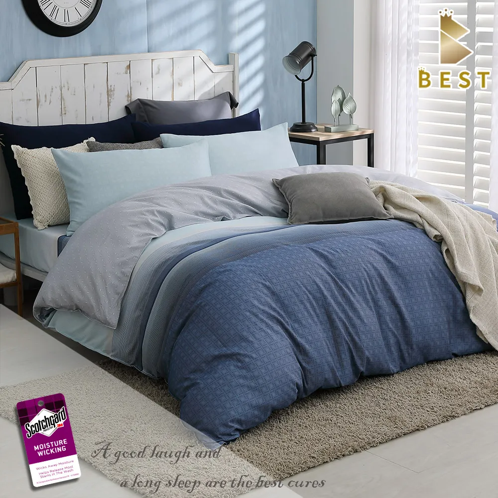 【BEST貝思特】加大天絲兩用被床包組-晨語-深藍(3M吸濕排汗專利技術) 歷史價格詳細信息