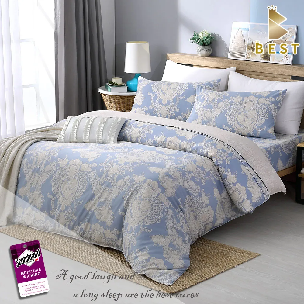 BEST貝思特_雙人天絲兩用被床包組-華爾滋(3M吸濕排汗專利技術) 價格比較,價格查詢,歷史價格詳細信息