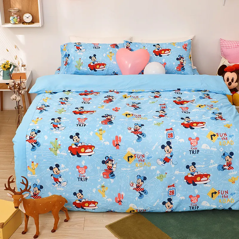 【戀家小舖】台灣製 迪士尼 正版授權 單人床包枕套二件組-米奇海灘樂 歷史價格詳細信息