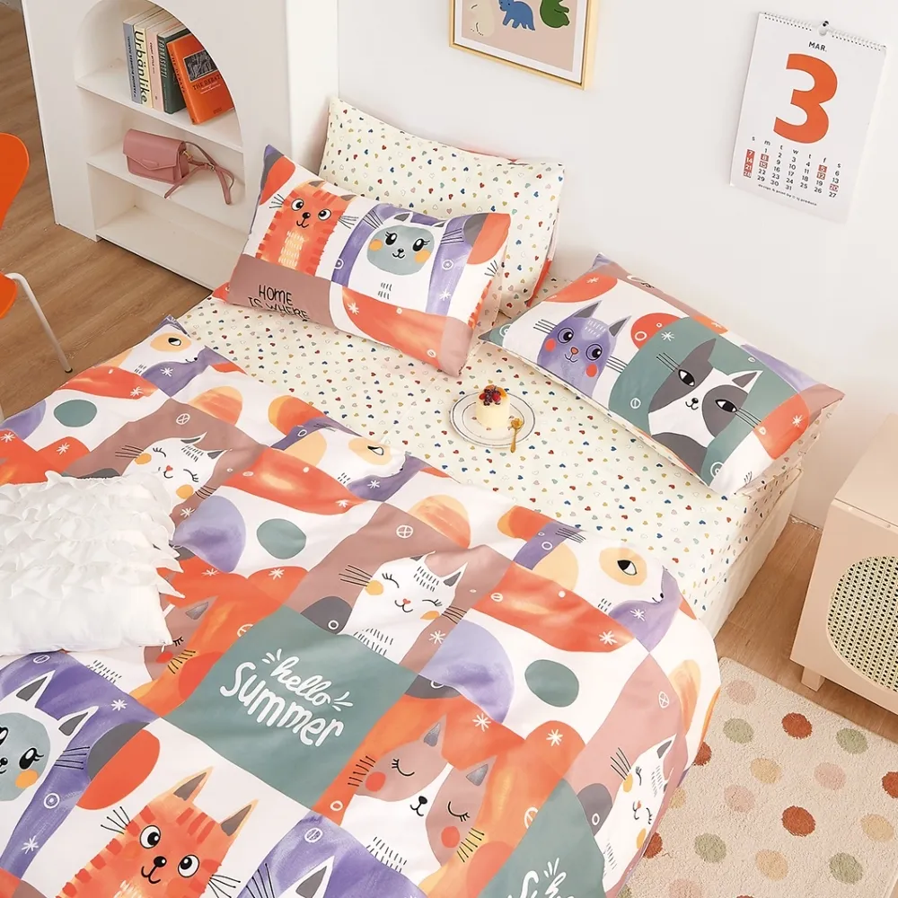 【eyah-格紋線條】雙人 舒適柔絲綿床包/床單/枕頭套 雙人床包枕頭套3件組 歷史價格詳細信息