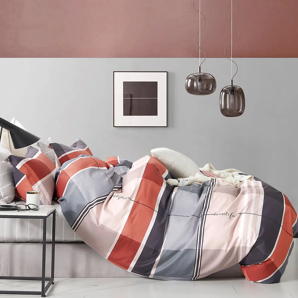 【eyah】全程台灣製205織紗精梳棉雙人加大床罩兩用被全舖棉五件組-藍織夢蒲公英 歷史價格詳細信息