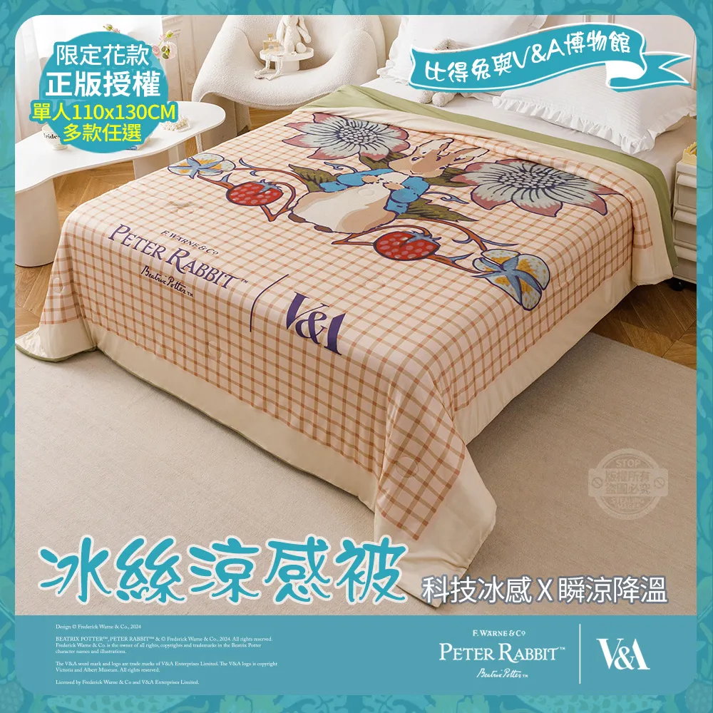【PETER RABBIT】比得兔與V&A博物館 豐盛季節-法蘭絨厚磅雙層毛毯-單品 歷史價格詳細信息