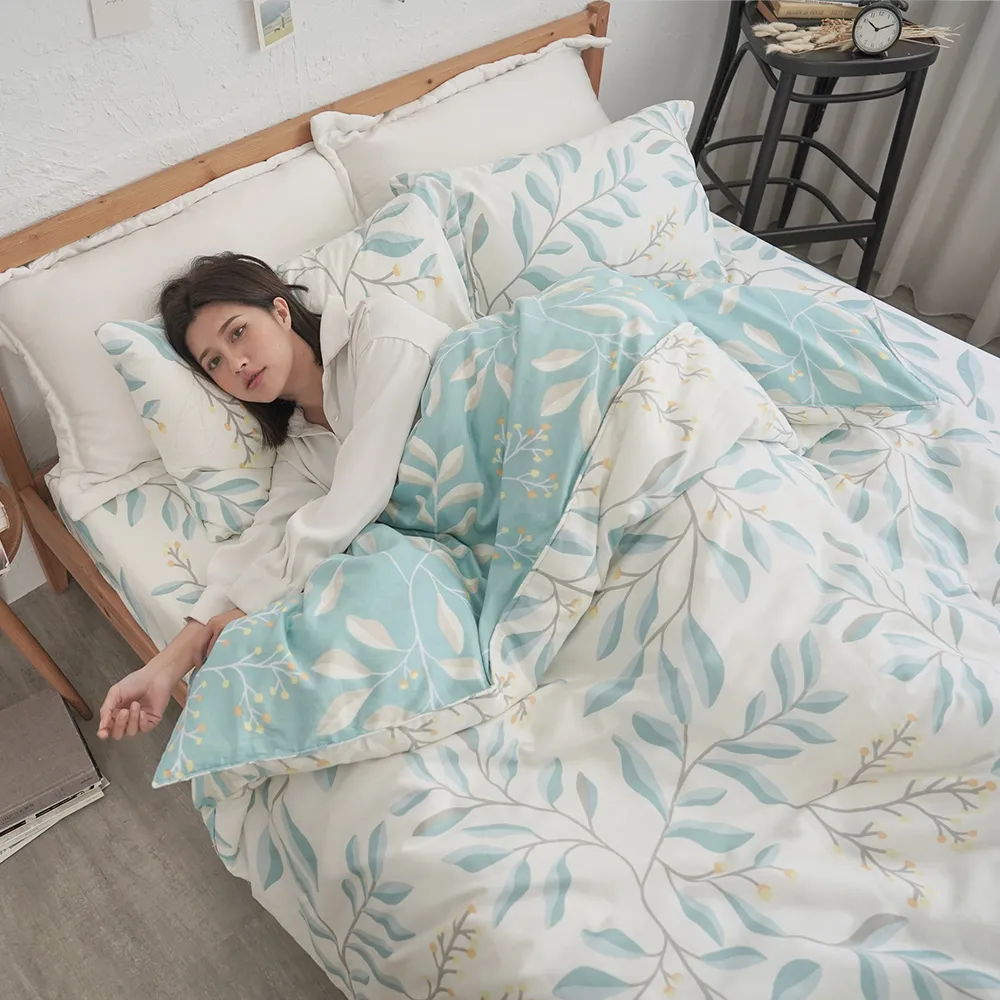 BUHO《落葉知秋(藍)》天然嚴選純棉雙人舖棉兩用被套(6x7尺) 歷史價格詳細信息