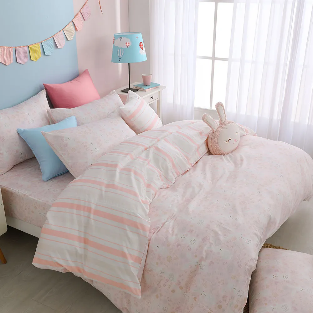 鴻宇 100%精梳棉 眠眠兔 粉 雙人特大四件式兩用被床包組 價格比較,價格查詢,歷史價格詳細信息