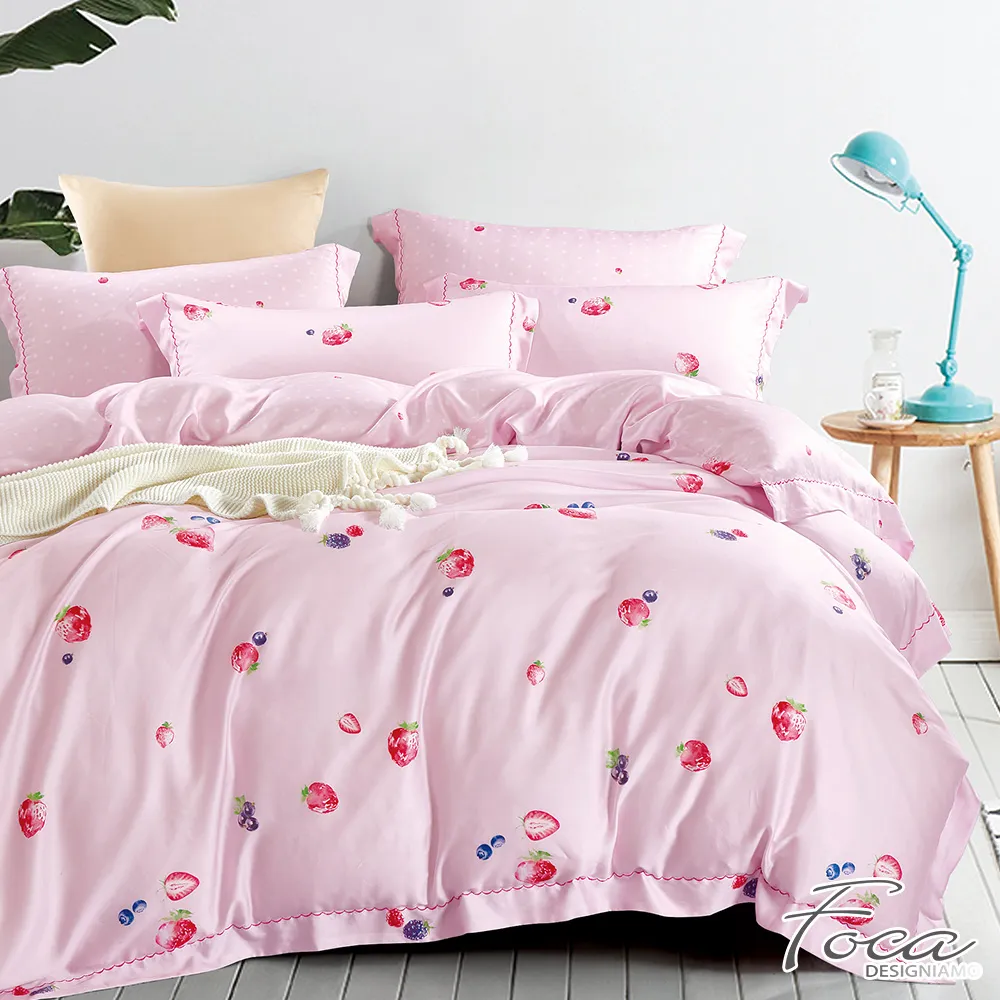 【FOCA我是莓莓】100%純天絲舖棉/兩用被/床包組 床高35cm 蘭精吊牌品質認證 可超取 歷史價格詳細信息