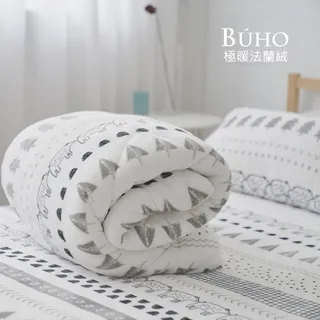 BUHO《趣覓童林》極柔暖法蘭絨雙人兩用毯被+單人床包三件組 歷史價格詳細信息