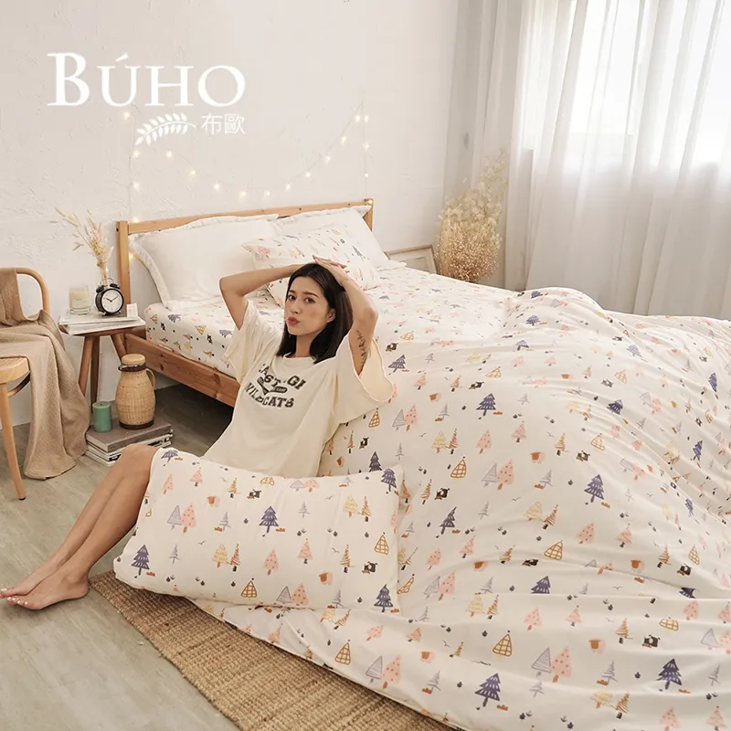 BUHO《趣覓童林》極柔暖法蘭絨雙人兩用毯被+單人床包三件組 歷史價格詳細信息