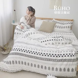 BUHO《趣覓童林》極柔暖法蘭絨雙人兩用毯被+單人床包三件組 歷史價格詳細信息