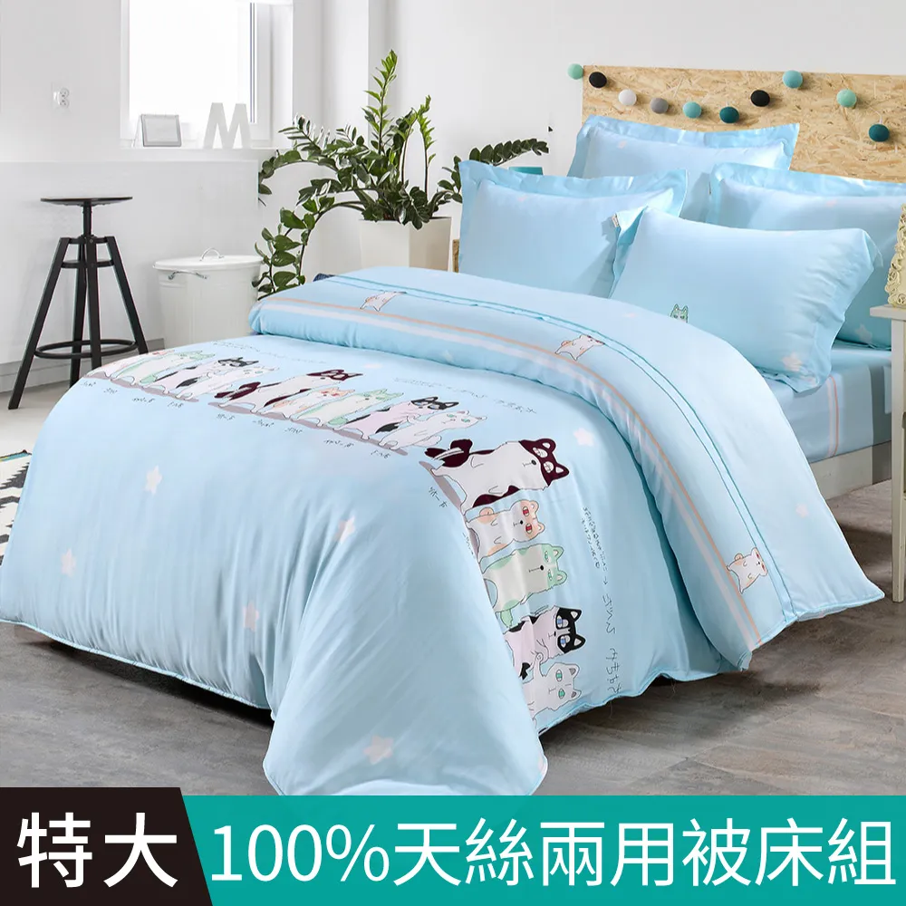 FOCA 特大 多款任選 100%天絲四件式鋪棉兩用被床包組 歷史價格詳細信息