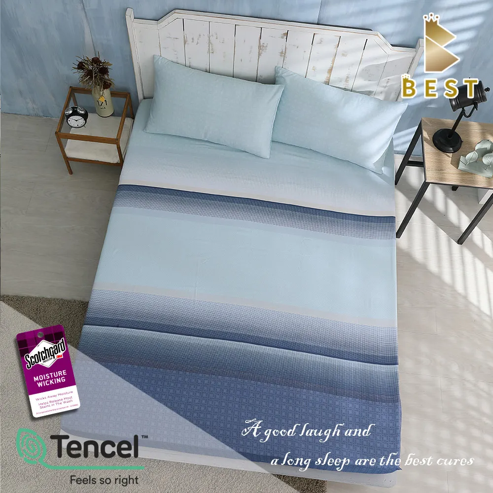 BEST貝思特_雙人天絲床包枕套三件組 生活遊樂場(3M吸濕排汗專利技術) 歷史價格詳細信息