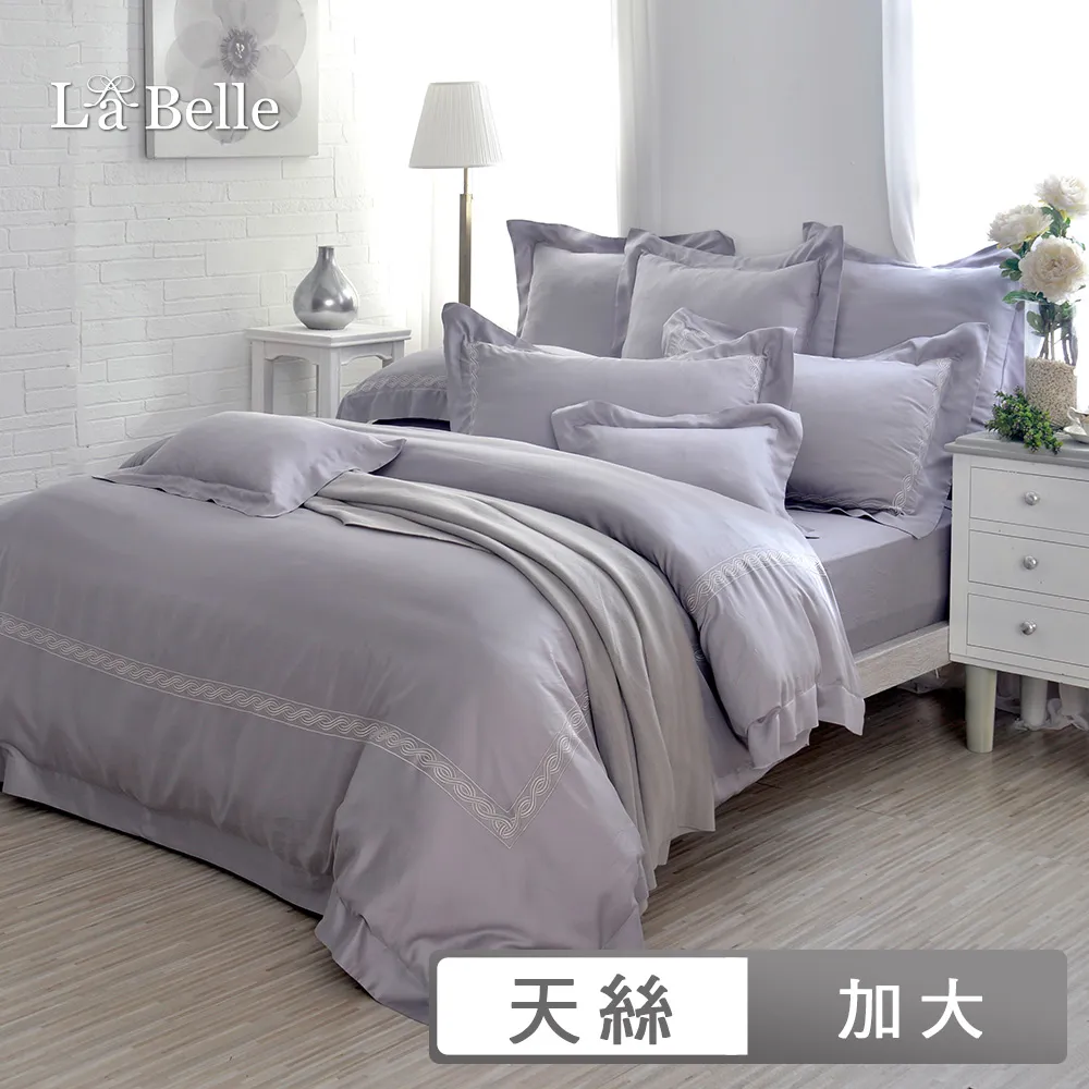 《皇室伊特》加大天絲刺繡防蹣抗菌吸濕排汗兩用被床包組-(共兩色)-灰色 歷史價格詳細信息