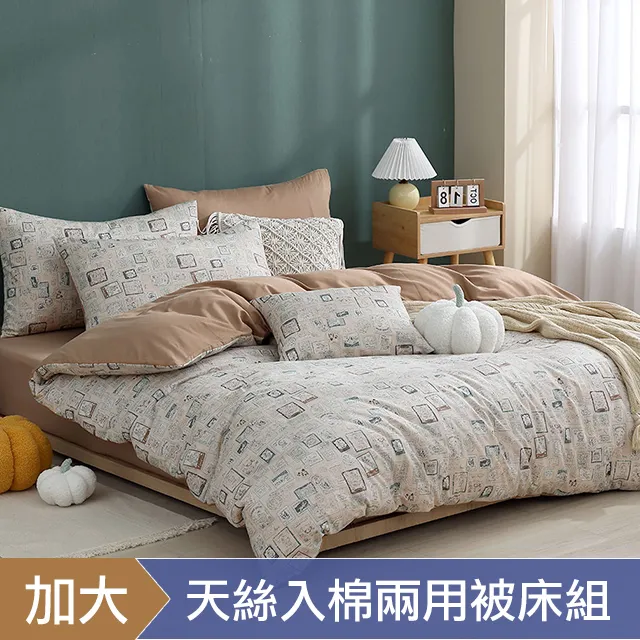 《HOYACASA》奧古斯丁-純棉兩用被床包組-天絲入棉30%(單人/雙人/加大) 歷史價格詳細信息