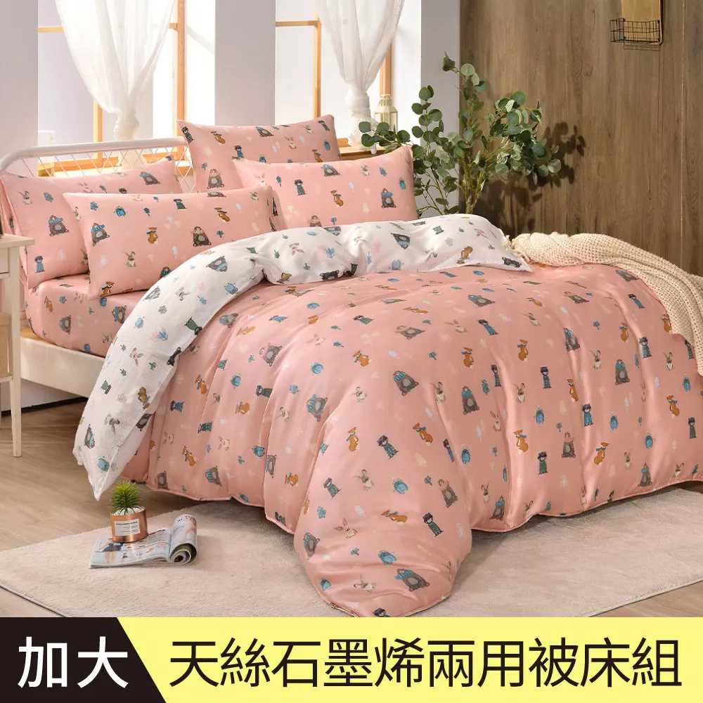 【Betrise甜時光-粉】雙人 C量能系列 100%奧地利天絲™光淬石墨烯四件式兩用被床包組 歷史價格詳細信息