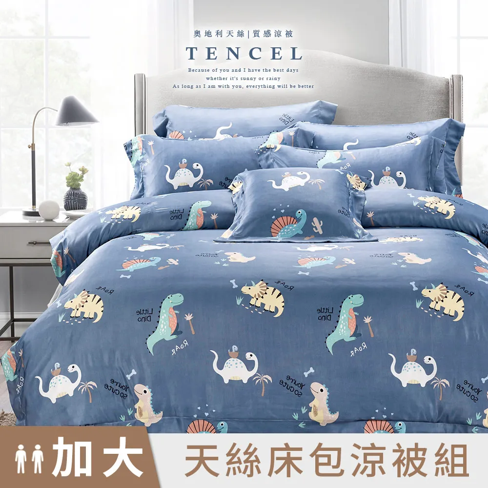 《DUYAN 竹漾》天絲雙人加大床包三件組- 淺青花語 歷史價格詳細信息