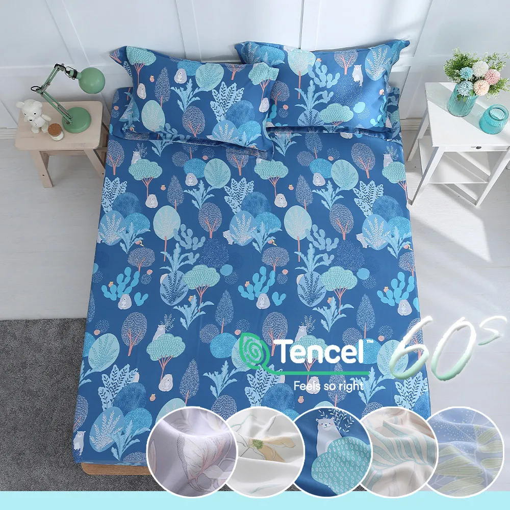 鴻宇 天絲 萊賽爾 雙人特大床包薄被套組 多款任選 歷史價格詳細信息