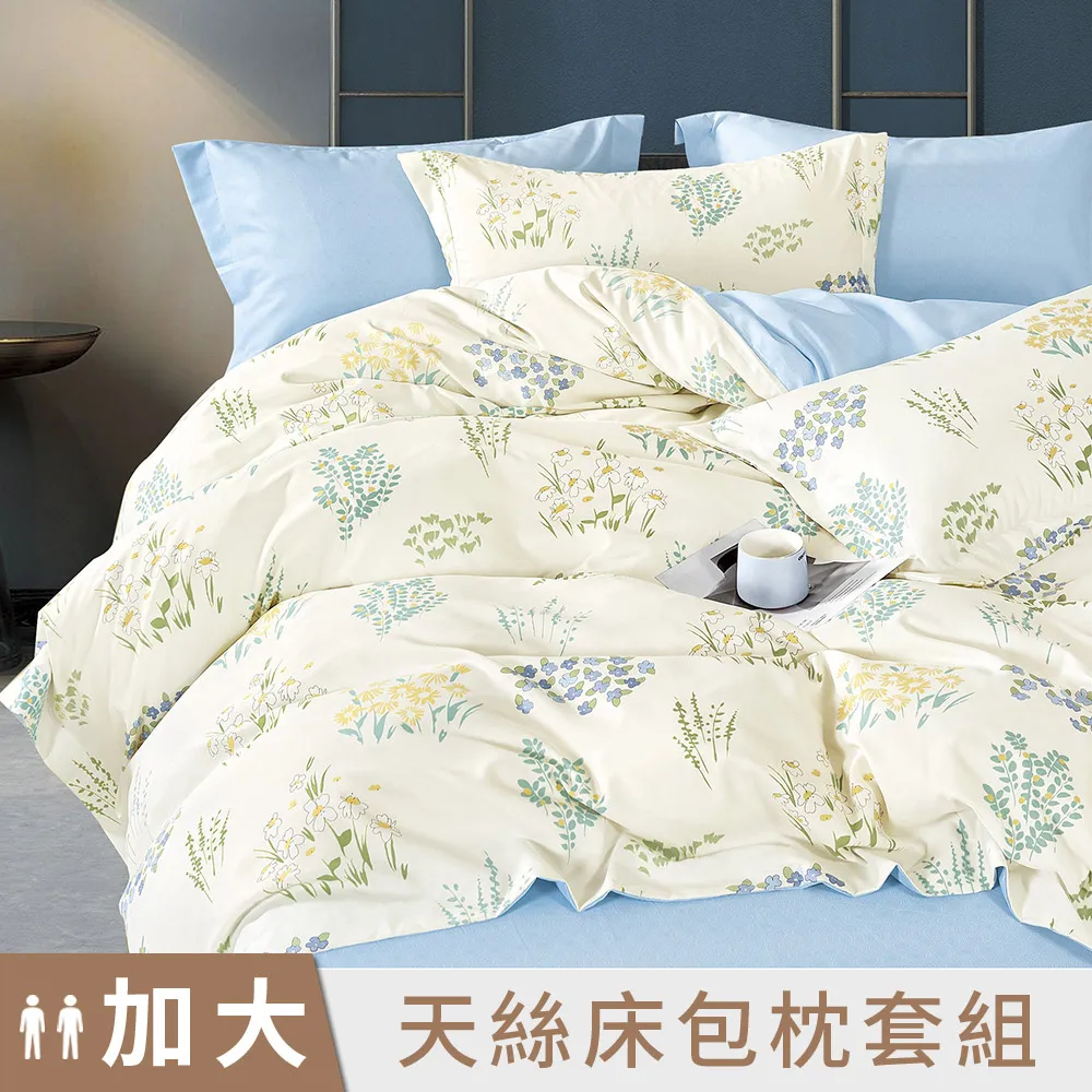 【DUYAN 竹漾】奧地利天絲雙人加大床包被套四件組 / 香氛藍冉 台灣製 歷史價格詳細信息