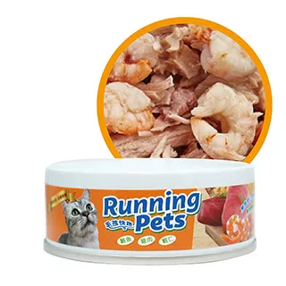 Running Pets毛孩快跑貓罐頭主食罐貓食蝦仁蟹肉腳吻仔魚-24入/1箱 歷史價格詳細信息