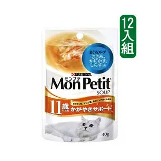 《 Mon Petit 貓倍麗》鮪魚蟹肉 銀魚 鰹魚 鮮蝦湯4種口味 40g【三個寶】 歷史價格詳細信息