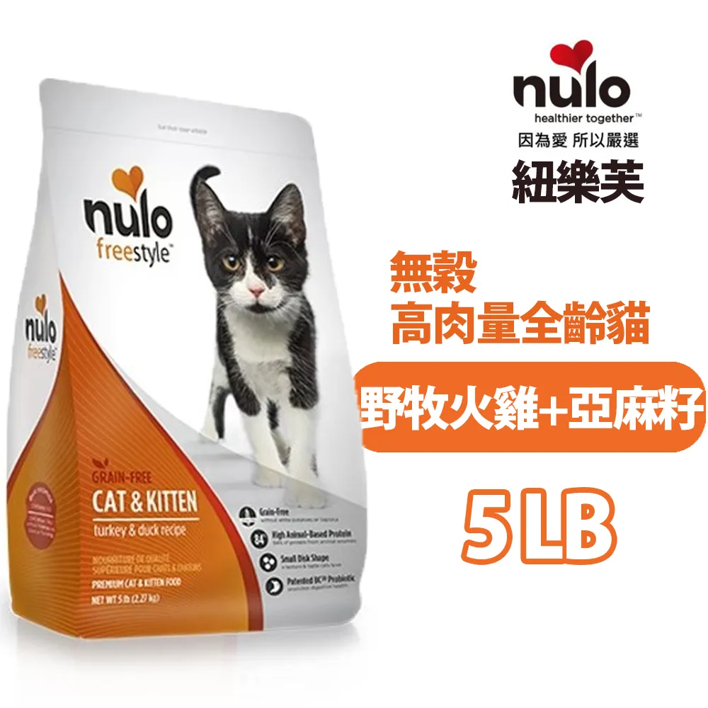 【nulo紐樂芙】無穀高肉量 全齡貓-野牧火雞+亞麻籽(5lb/12lb) | 貓糧 貓飼料 | TQ MART 歷史價格詳細信息