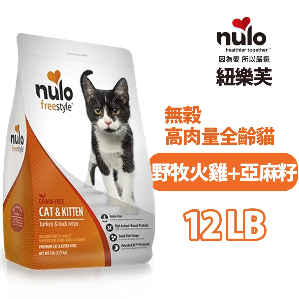 【nulo紐樂芙】無穀高肉量 全齡貓-野牧火雞+亞麻籽(5lb/12lb) | 貓糧 貓飼料 | TQ MART 歷史價格詳細信息