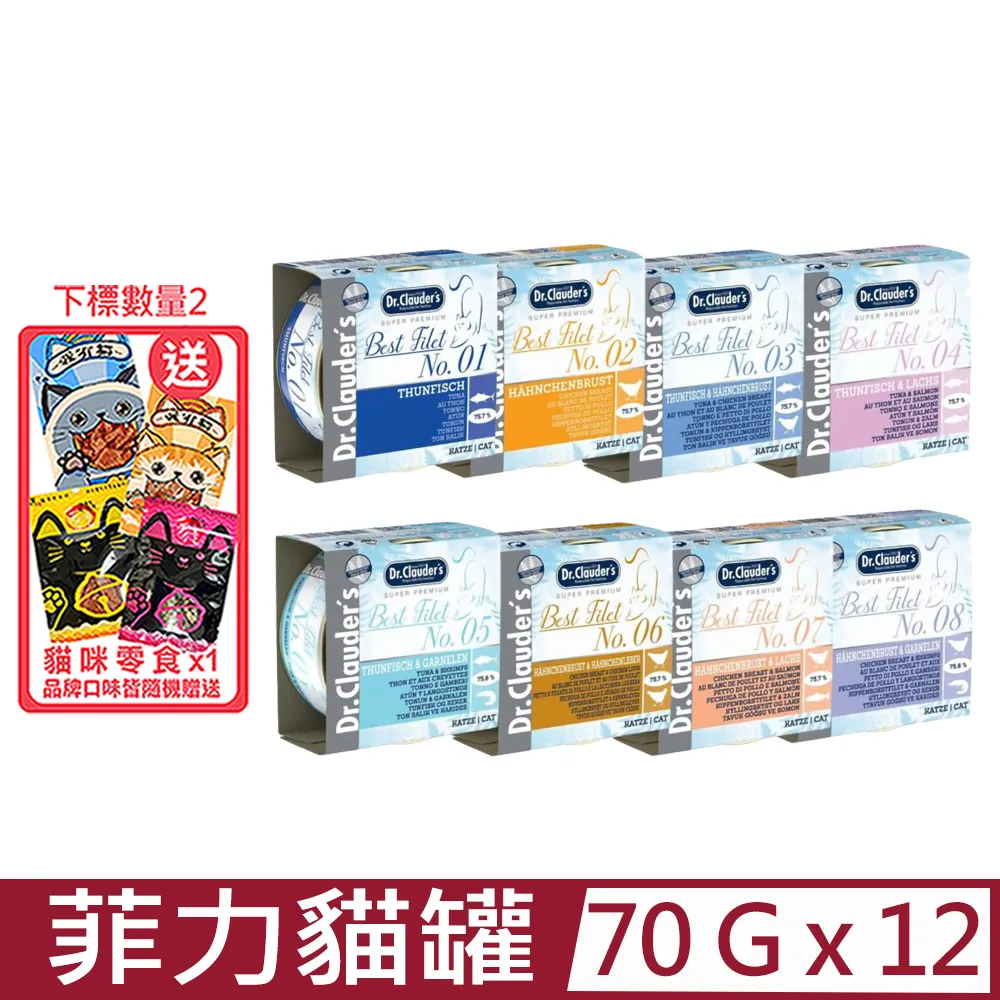 克勞德博士Dr.clauder’s│菲力天然無穀貓罐系列 70g 箱裝 歷史價格詳細信息