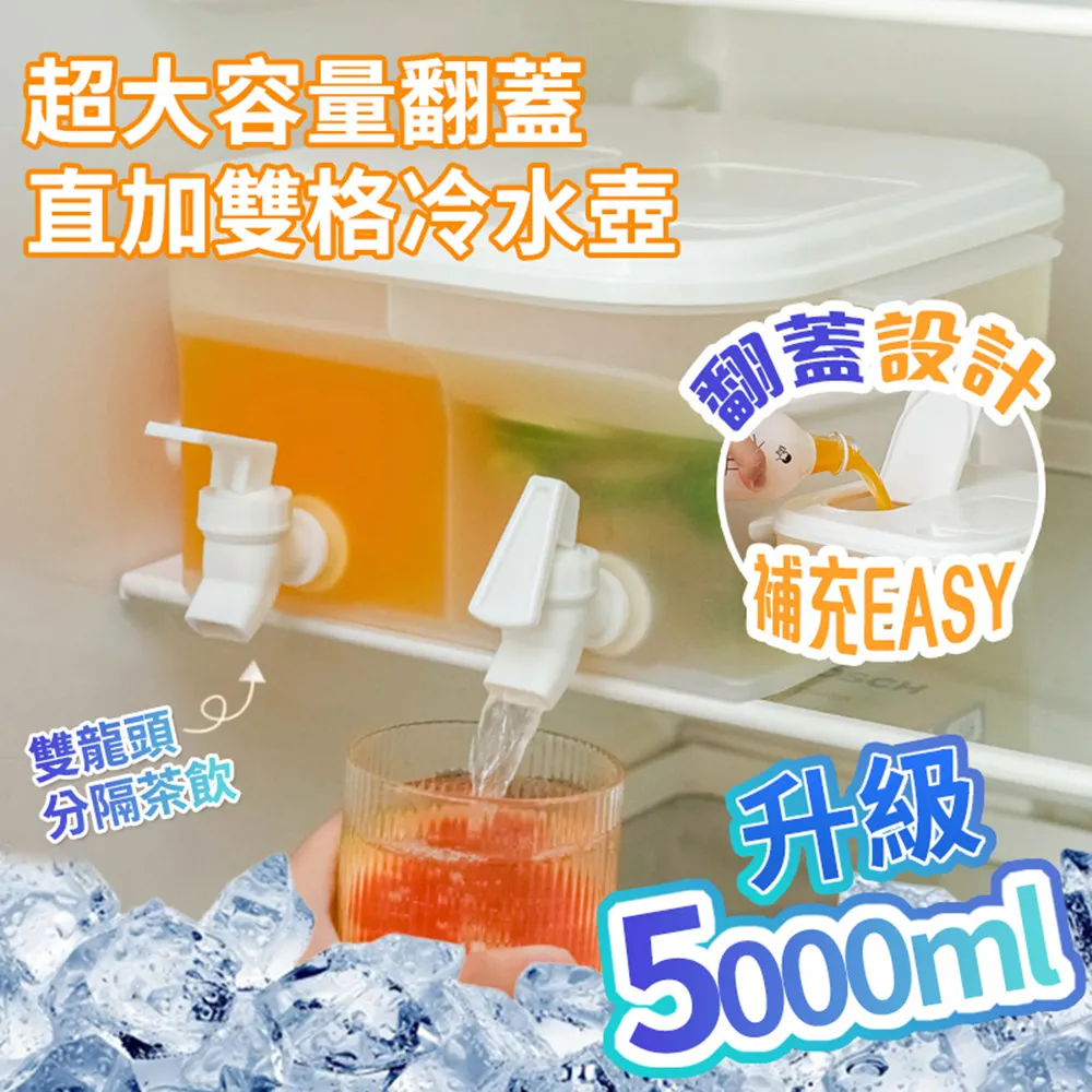 超大容量翻蓋直加雙格冷水壺(2入組) 歷史價格詳細信息